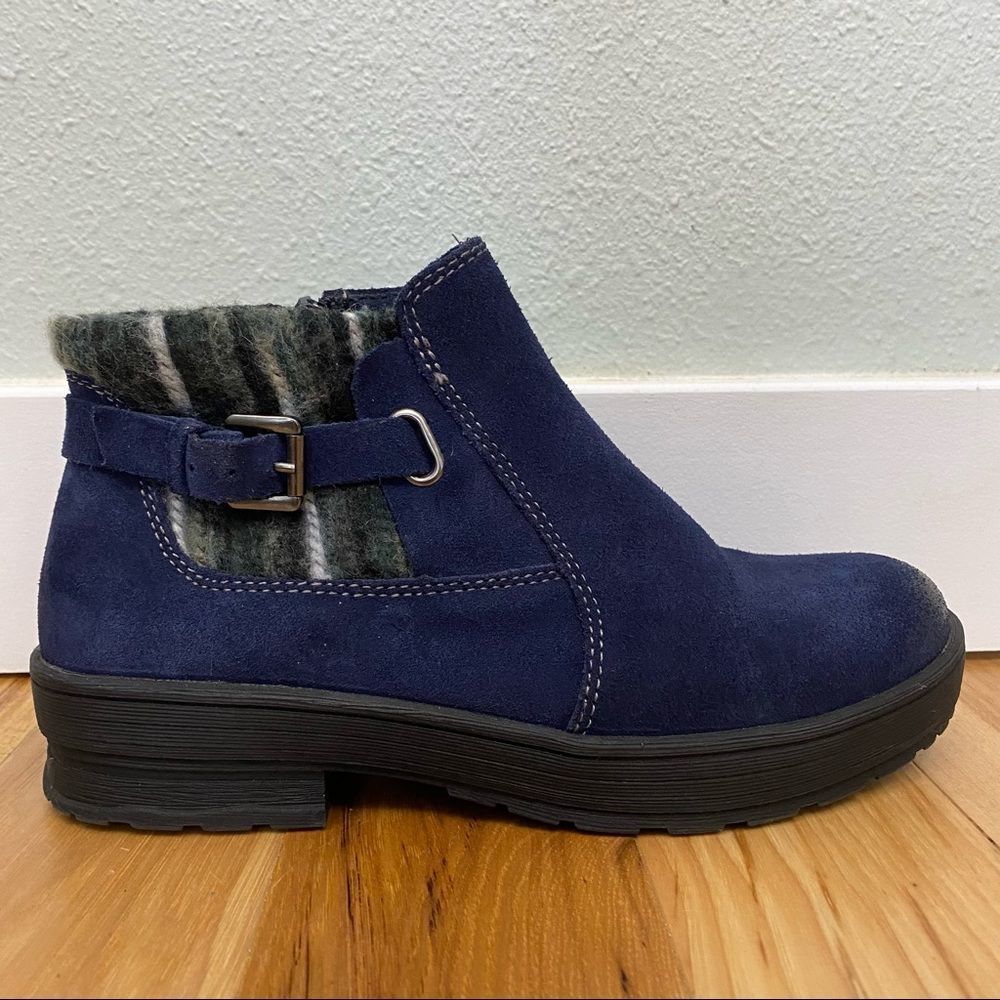 Earth Origins Water Repellent Suede Ankle Boots in Blue - Picture 2 of 8